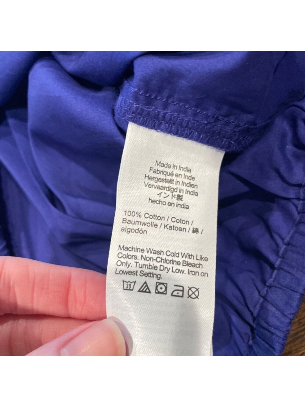 NWT J.Crew Drawstring-Waist Tank Top Sz S Cropped Sateen Indigo Blue Lightweight - Picture 10 of 11